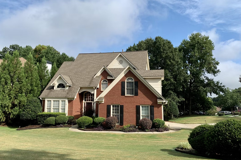 Front view of new home